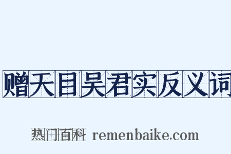 赠天目吴君实反义词是什么意思的图片